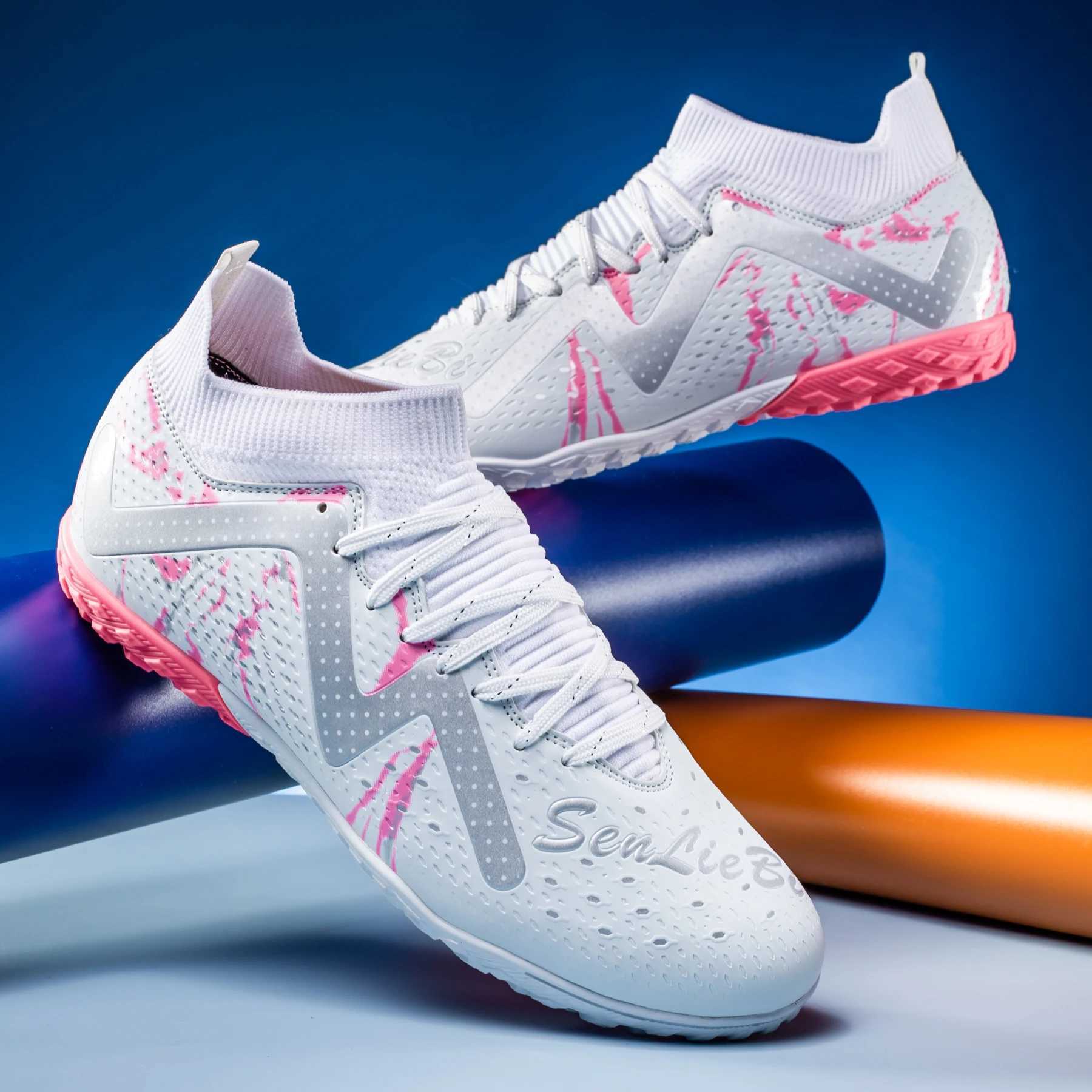 Mens Soccer Cleats Football Cleats for Mens Big Boys MidTop SpikesTF Shoes for Youth Professional Training Turf Sneaker J251007