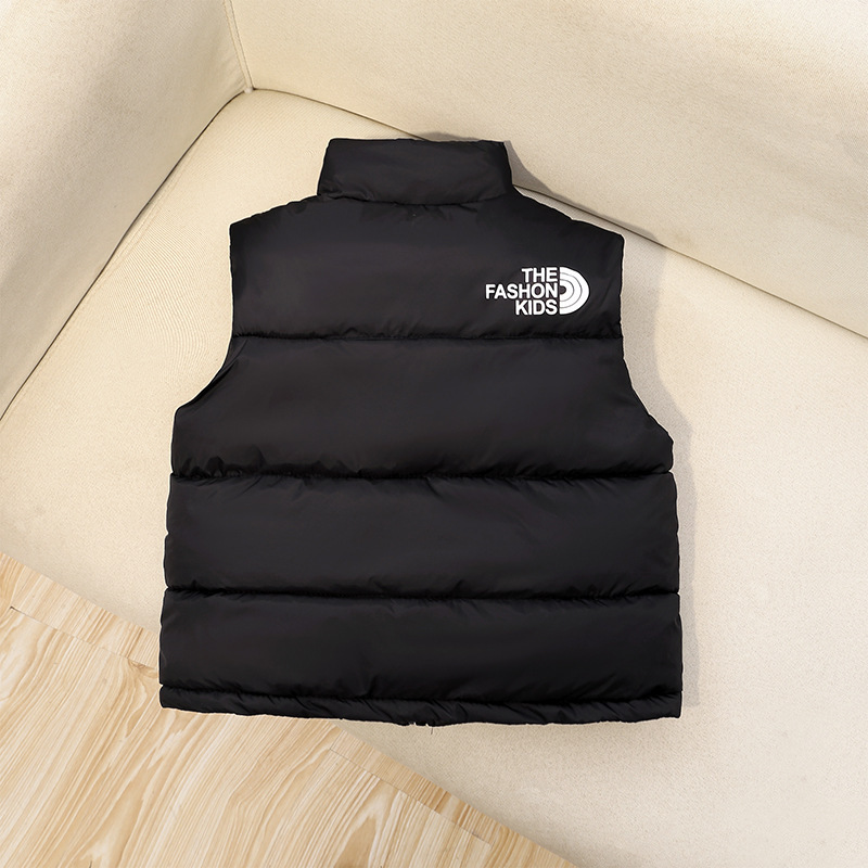 Free Shipping 2025 Casual Sports Vest, Color-Blocked Quilted Padded Vest with Stand Collar, Boys Girls Sleeveless Jacket