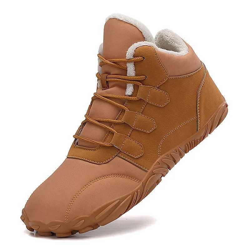 Barefoot Snow Boots Warm Fur Shoes Non Slip Outdoor Trekking Shoes Thermal Minimalist Ankle Boots Comfortable for Autumn Winter J251007