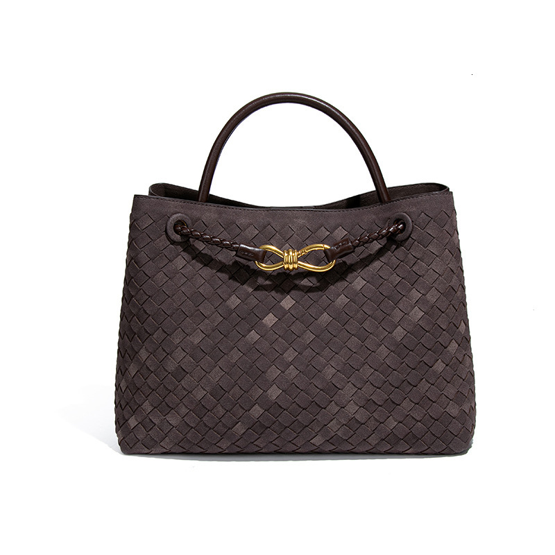 New Fashion Women's Handbag Shoulder Crossbody Handwoven Soft Leather Tote Bucket Bag