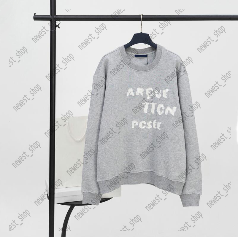 Designer Sweater Hoodie Men Women 3D three-dimensional embroidery letter print cotton Sweaters High version Long Sleeve sweatshirts Man Paris gray cloth