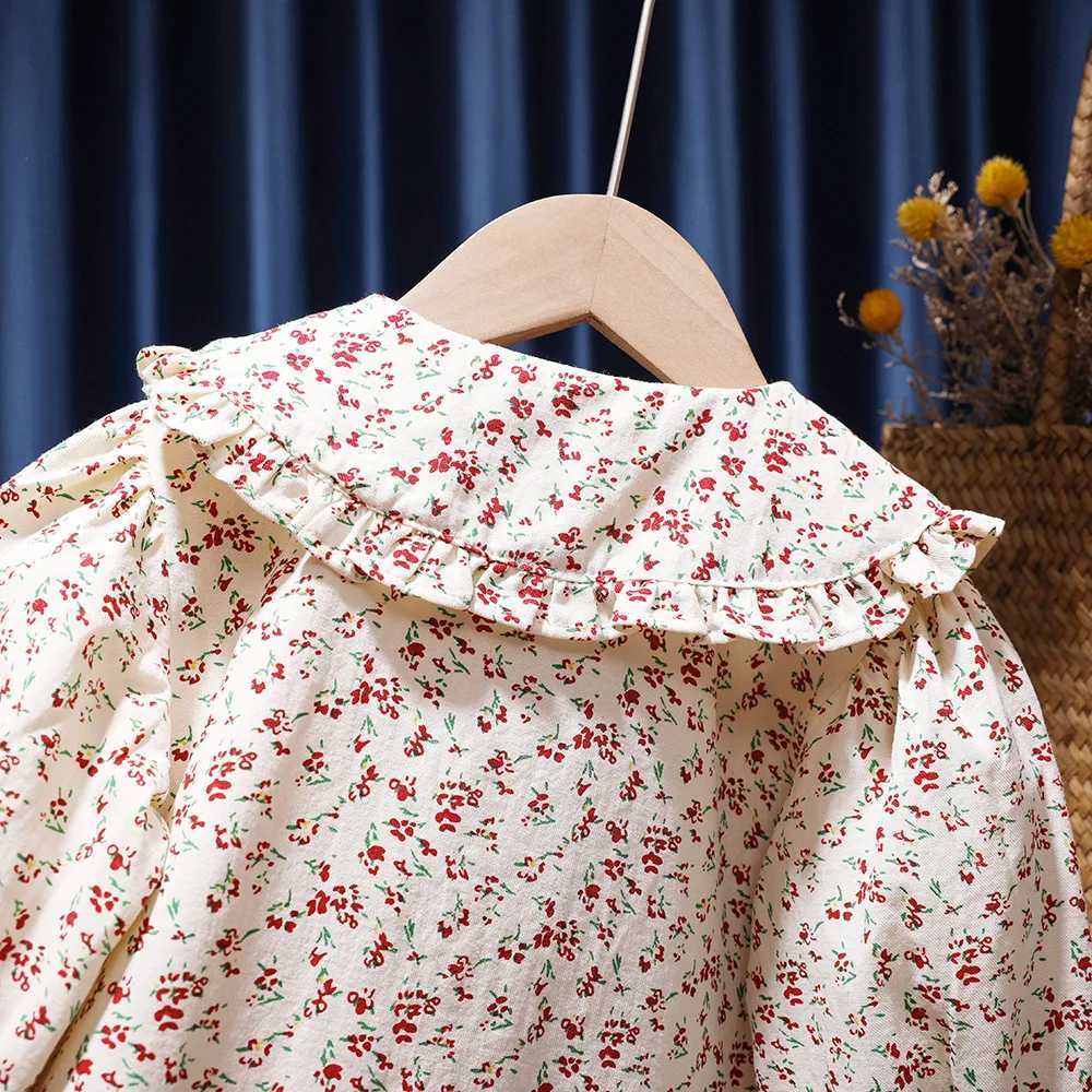 Girls Shirt 2024 Spring New Baby Long Sleeved Shirt Korean Fashion Doll Shirt Little Girl Fashionable Top Blouse for Girls C251007