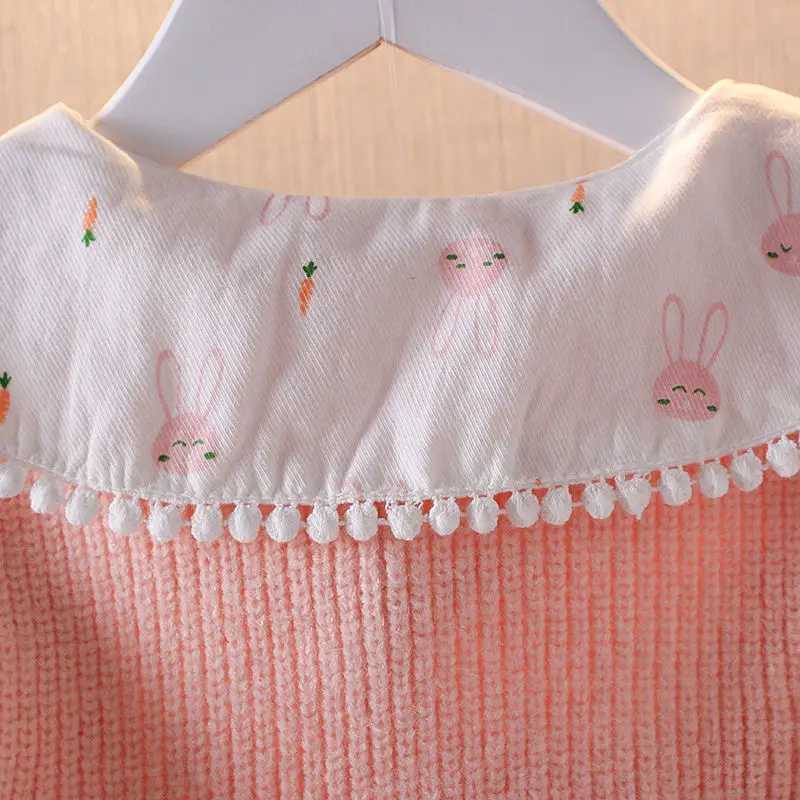 Spring Autumn Girls Shirt Clothes With Vest Long Sleeve Baby Cotton Linen Cardigan Shirt Turn Down Collar Blouse C251007