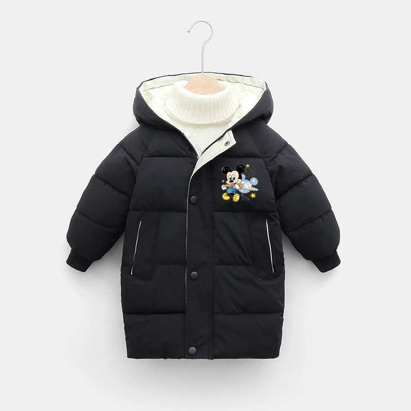 Disney Winter Teen Boys Jacket 10 Thick Hooded Parka Warm down Cotton Snowsuit for 210Y Kids Fashionable Snow Gear H251007