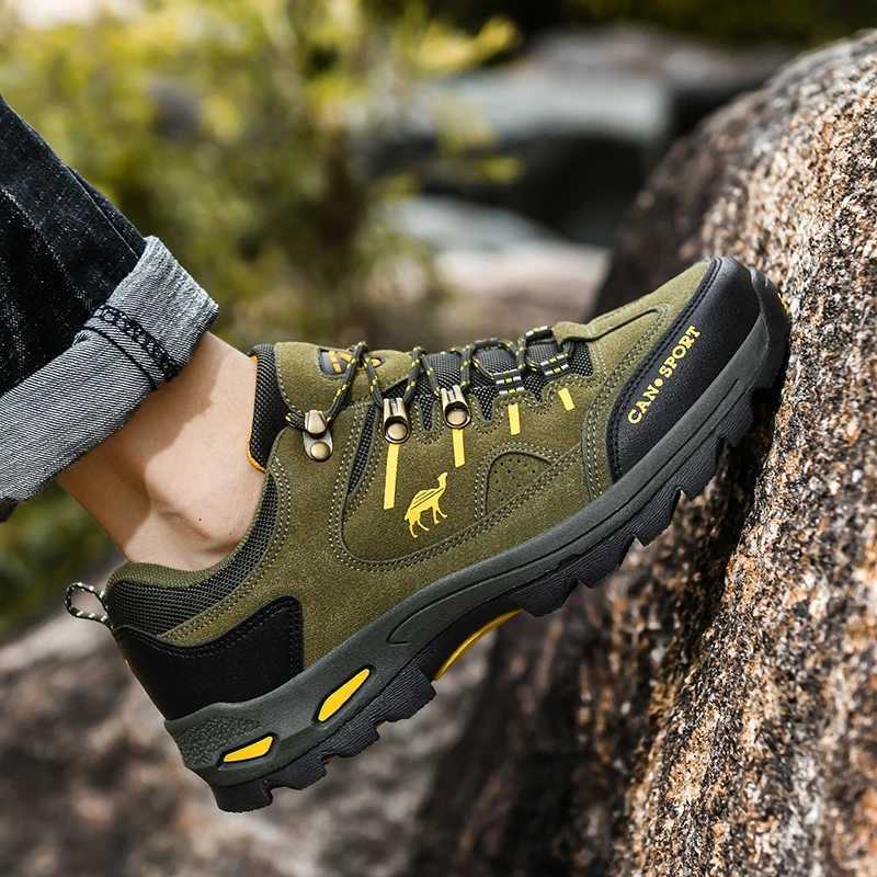 Hot Sale Mens Hiking Shoes Large Size 45 NonSlip Outdoor Men Sneakers Trainers Breathable Camping Trekking Boots For Men Walk J251007