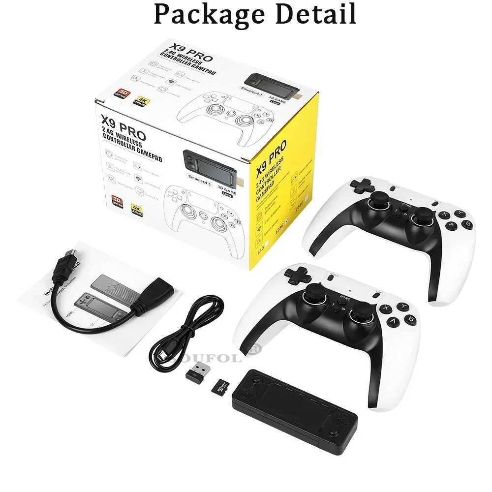 2025 NEW X9 PRO Game Stick 4K TV Video Game Console 3D Games For PSPPS1N64NDS 50Simators 50000 Retro Gaming D251007