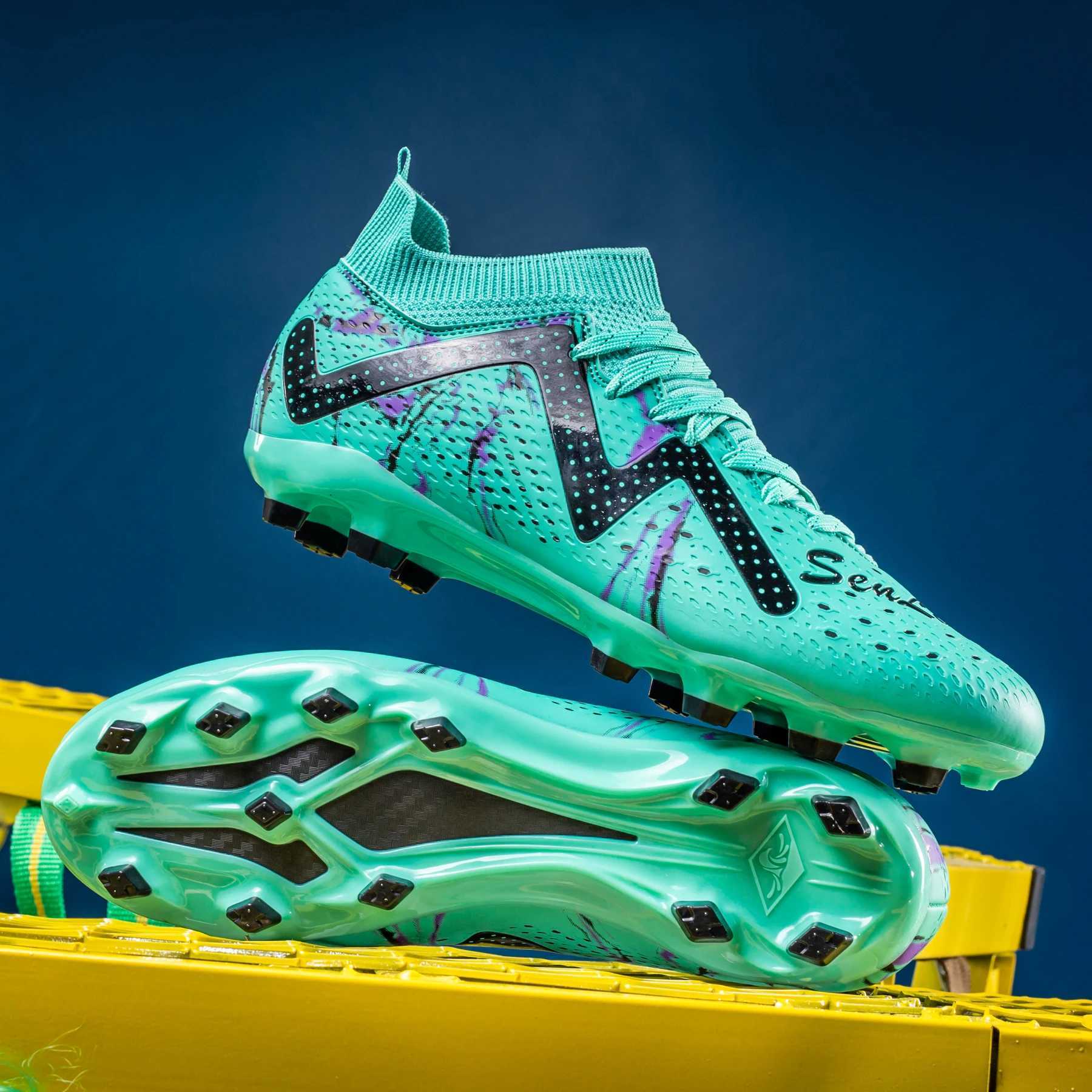 Mens Soccer Cleats Football Cleats for Mens Big Boys MidTop SpikesTF Shoes for Youth Professional Training Turf Sneaker J251007