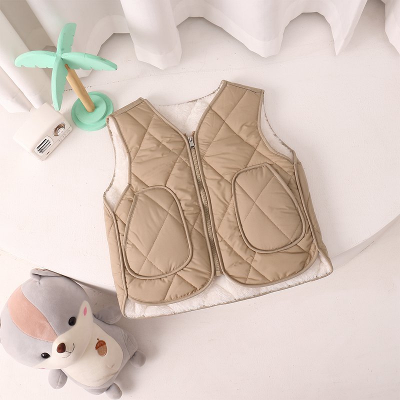 Luxury Kids Vest 2025 Toddler Kids Vest, Boys Girls Fleece Lined Thickened Winter Vest, Sleeveless Jacket for Big Kids Free Shipping