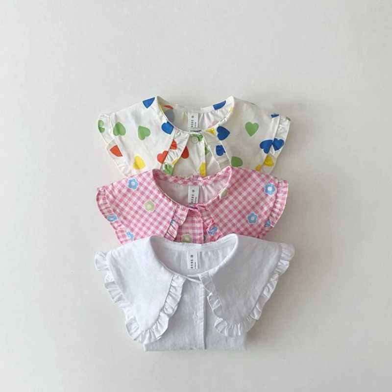 Baby Girls Blouses Children New Style Blouse Toddler Short Sleeved Tops Kids ShortSleeved Casual Lapel Collar Cotton Shirt C251007