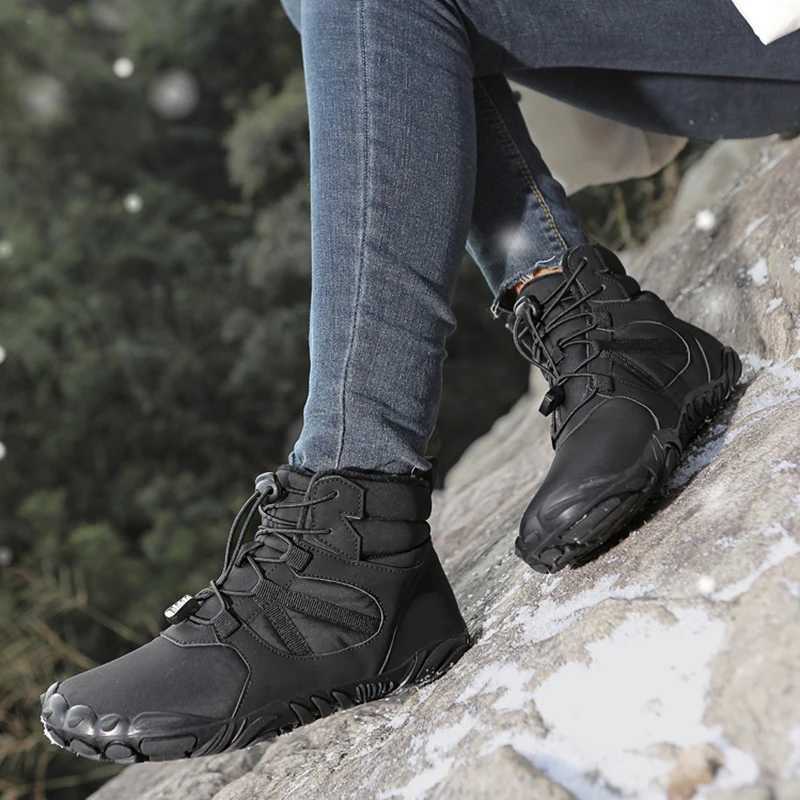 Men Women Waterproof Winter Boots Snow Barefoot Casual Shoes Outdoor Warm Work Shoes Ankle Shoes for Trekking Climbing Hiking J251007