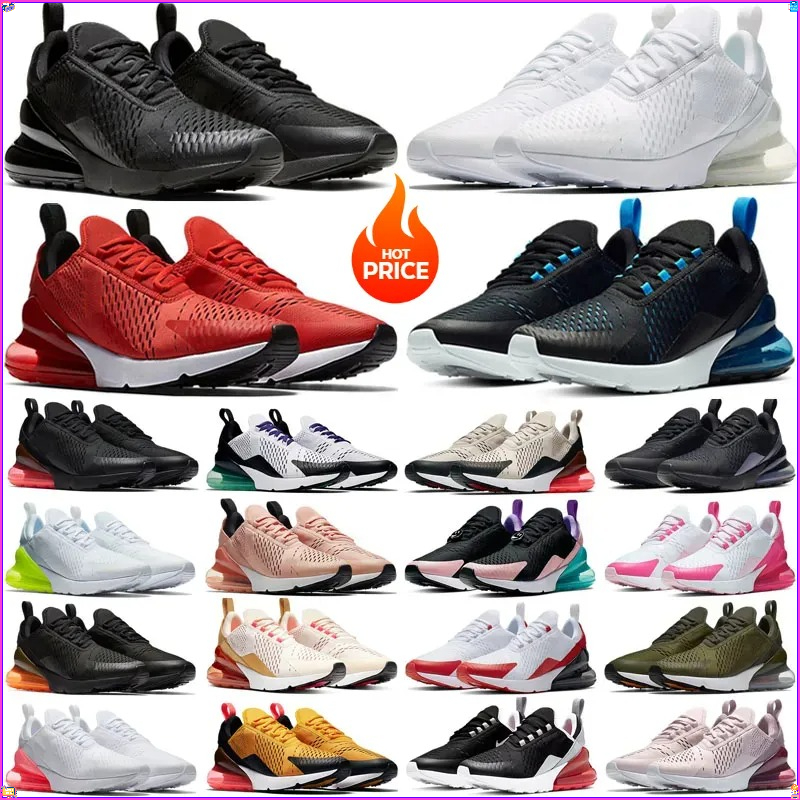 2025 Designer Men's shoes 270 Men Running Shoes Women s Mesh 27C Triple Black White Navy Bule Barely Rose Pink Red Men Sports Sneakers Trainers Outdoor Size 36-45