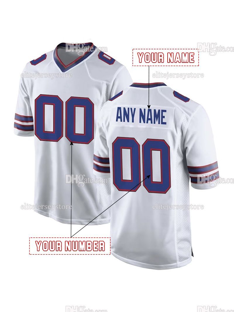 Personalized Custom 2025 Rivalries Football Jersey Josh Allen Keon Coleman Joey Bosa Gabriel Davis Von Miller Dawson Knox Jim Kelly Embroidered00