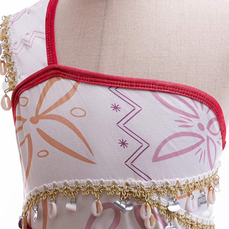 Girls Movie Moana 2 Dress Halloween Party Adventure Costume Girl Princess Fancy Clothes Children Vaiana Pet Pig Outfit 250930