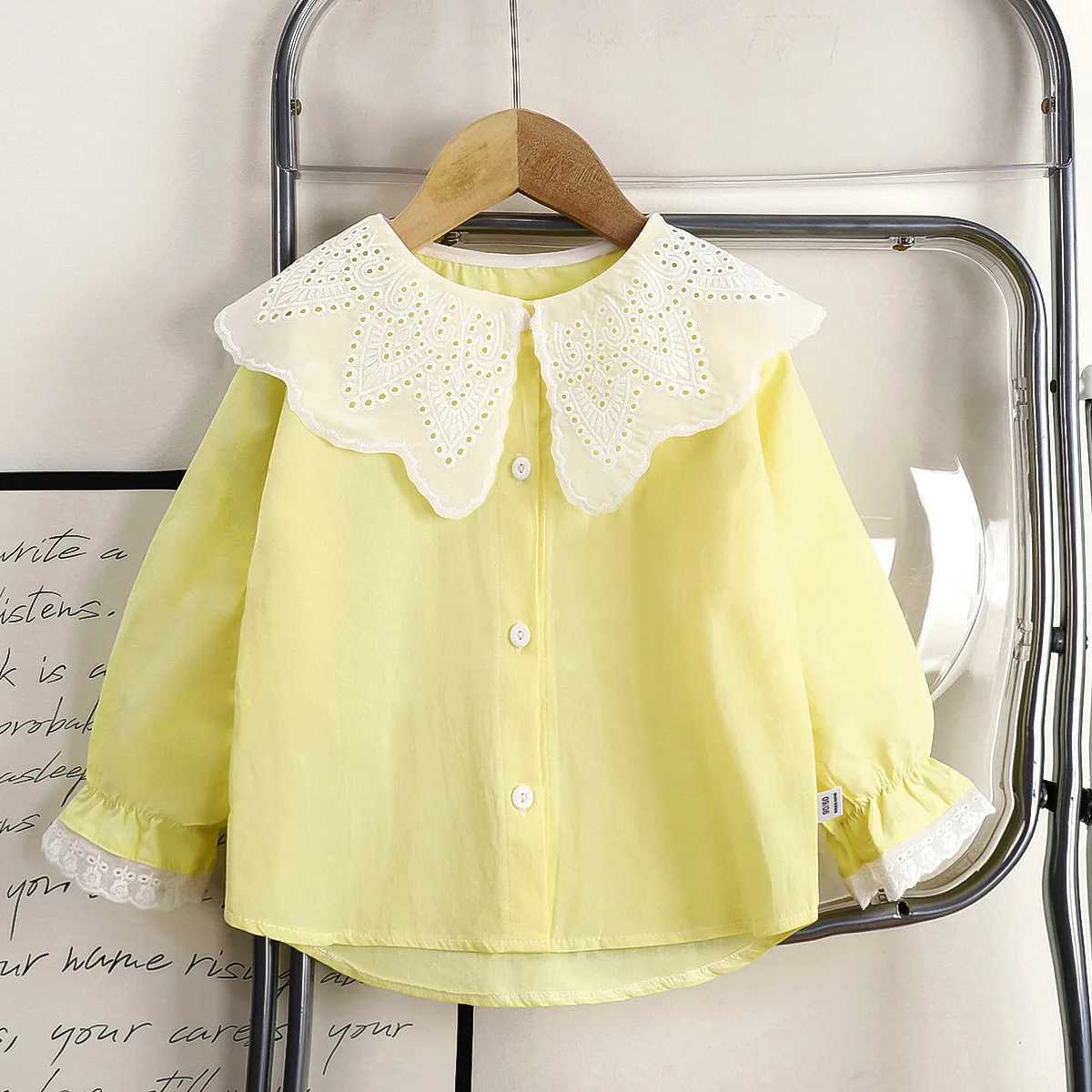 Girls Shirts Long Sleeves Spring Summer Blouse for Kids Lace Children Outerwear Toddler Outerwear Baby Outfits Clothing C251007