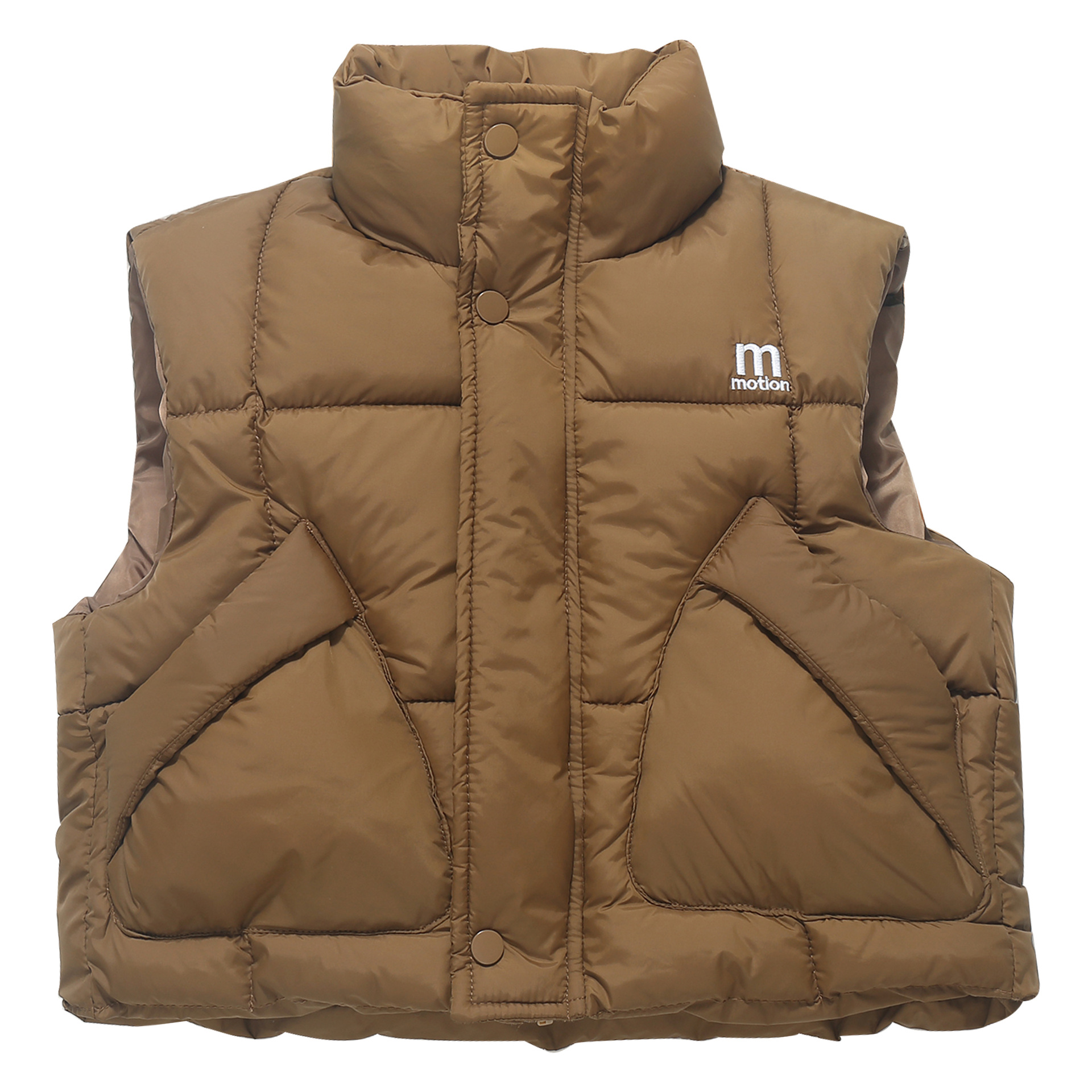 Designer Kids Clothing 2025 Kids Quilted Vest with Stand Collar, 2025 Winter Thickened Thermal Cotton Padded Sleeveless Jacket for Boys and Girls Free