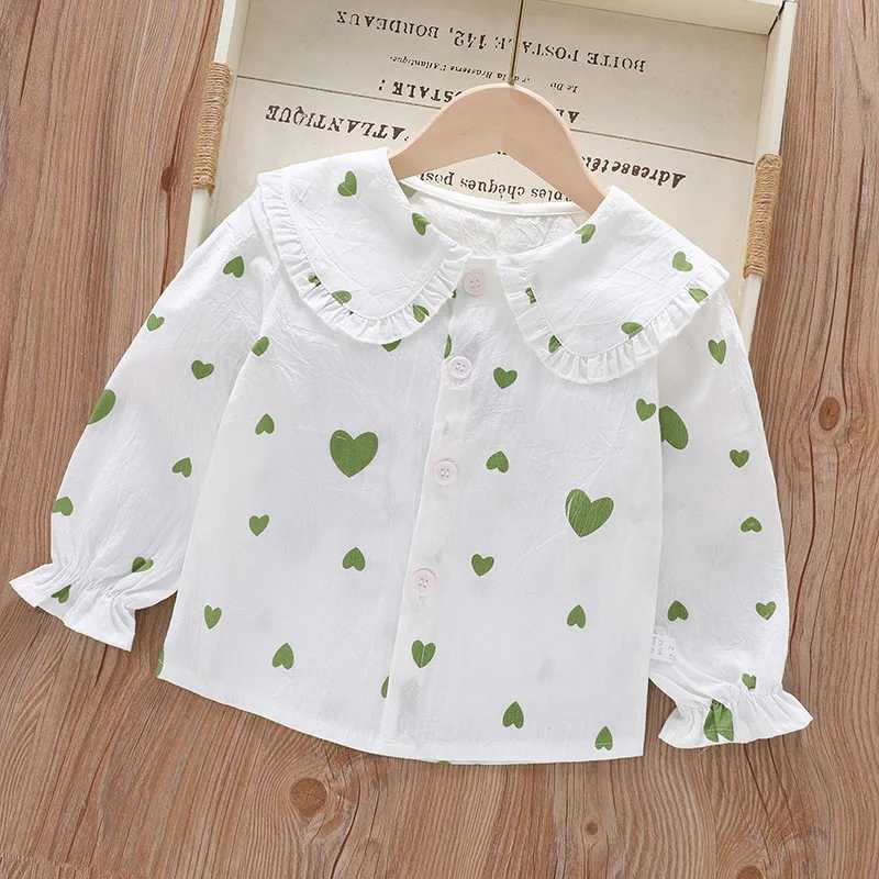 17Y Girls Shirts Spring Floral Printed Turndown Collar Blouses for Kids Baby Girl Cotton Casual Shirt Childrens Clothing C251007