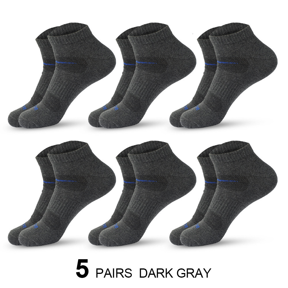 5 Pairs All-Season Youzuke Casual Socks Sweat-Absorbent, Odor-Resistant Men's Short Socks Breathable Cycling Socks Running Cotton Socks Sports So