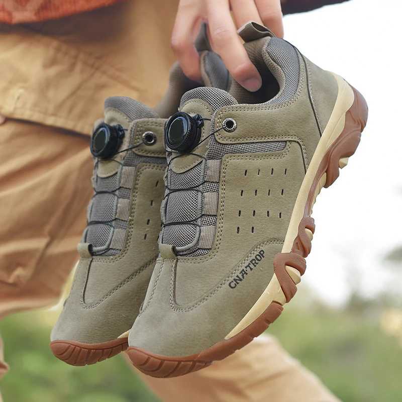 Rotary Hiking Shoes For Men Quality Suede Mens Trekking Sneakers Outdoor Nonslip Walking Shoes Man zapatillas de hombre J251007
