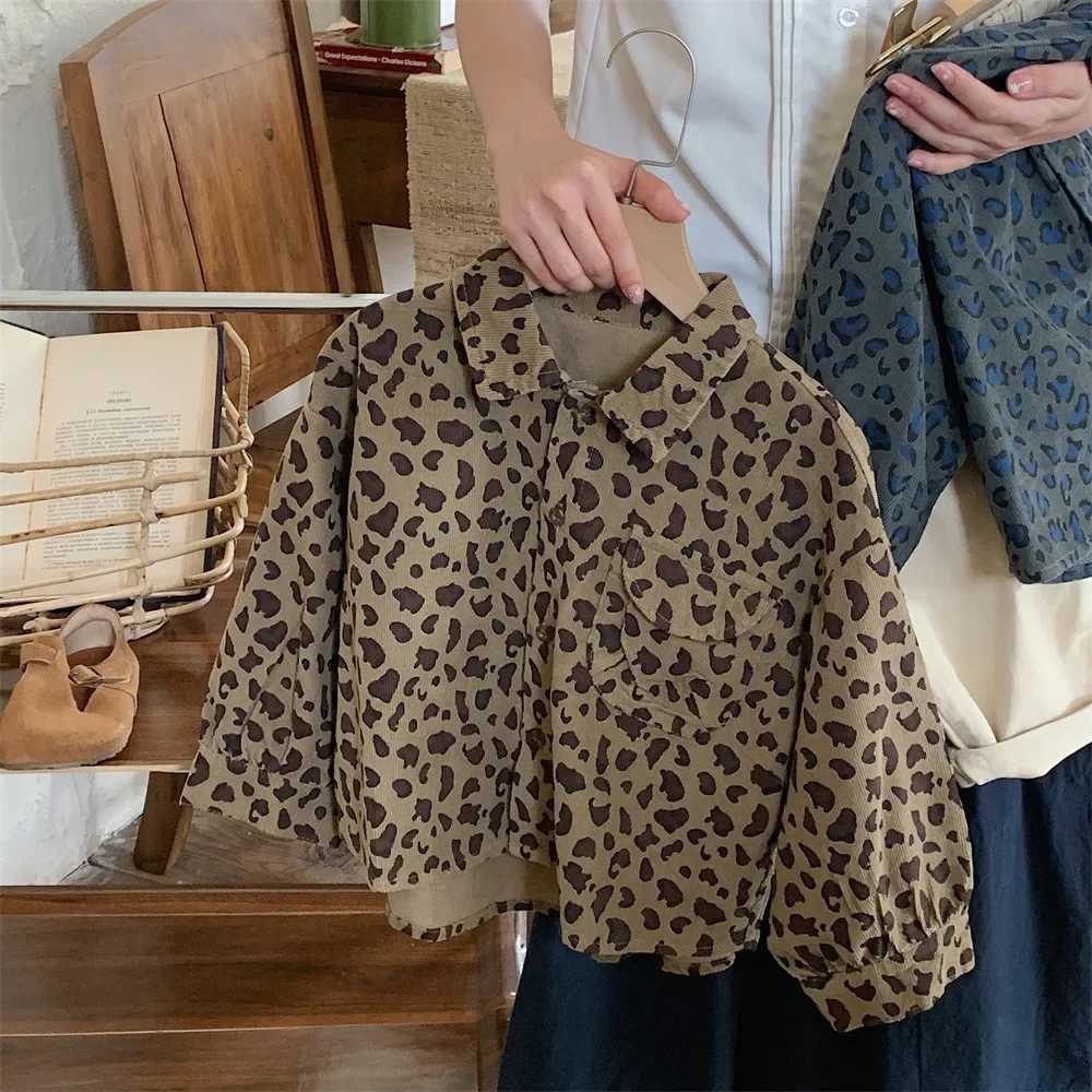 Autumn 2025 New Fashion Children Baby Spring and Autumn Longsleeved Shirt Clothes Blouses Girls Leopard Print Shirt Coat C251007