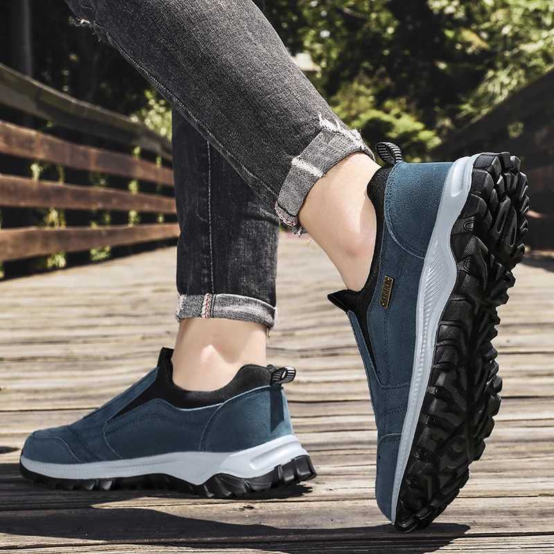 Outdoor Comprehensive Training Shoes Casual Mens Shoes Breathable Suede Leather Shoes Nonslip Walking Shoes Sports Shoes J251007