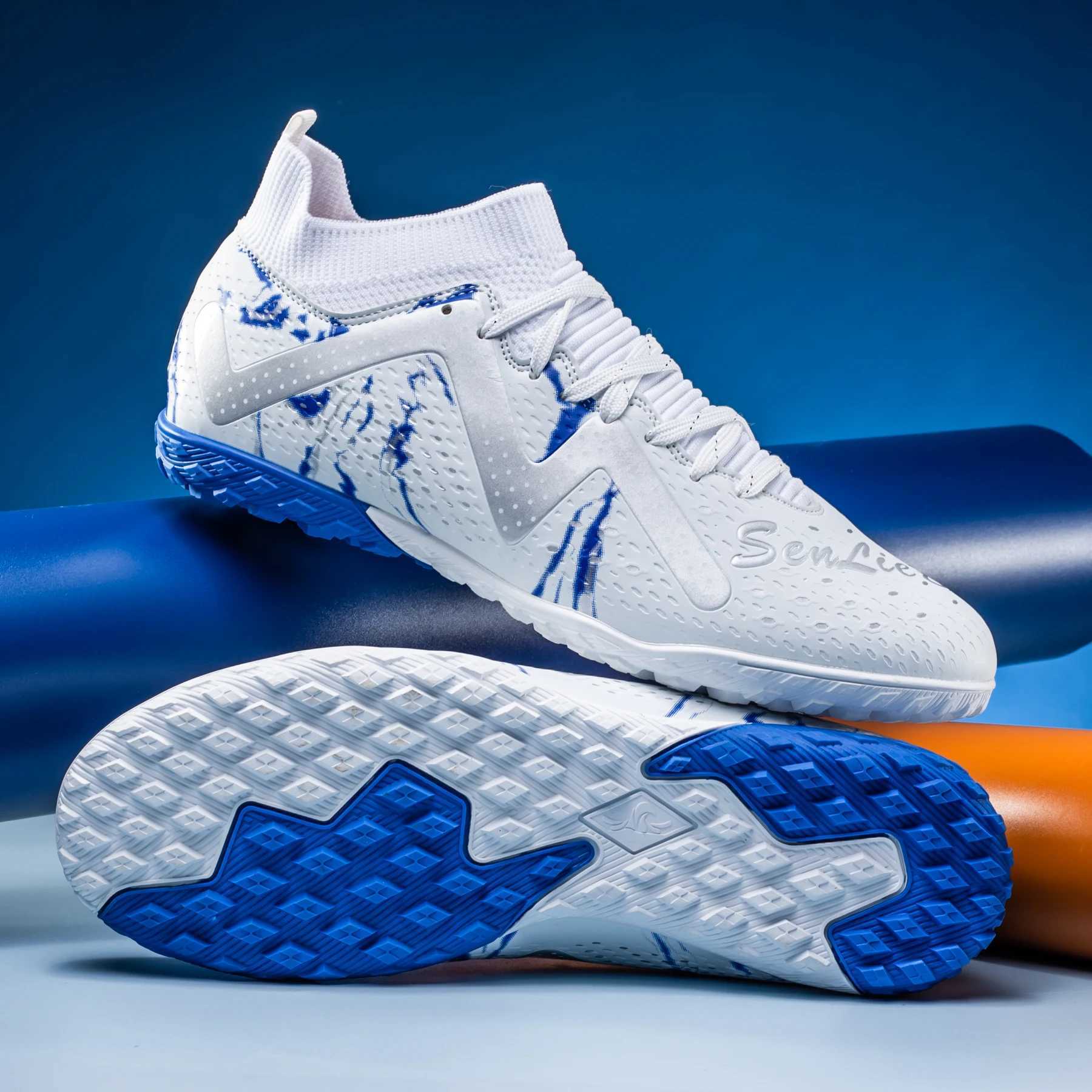 Mens Soccer Cleats Football Cleats for Mens Big Boys MidTop SpikesTF Shoes for Youth Professional Training Turf Sneaker J251007