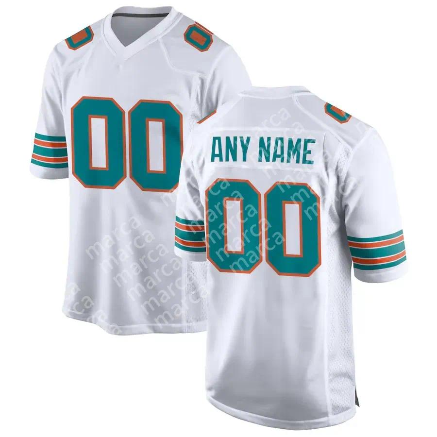 Jaylen Waddle Custom Football 2025 Rivalries Jerseys Tua Tagovailoa De'Von Achane Tyreek Hill Jordyn Brooks Dodson Jaelan 10