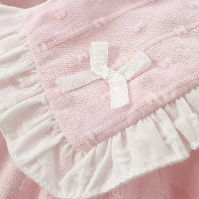 Princess Peter Pan Collar Kids Toddler Baby Girls Jacquard Shirts Autumn Casual Bottoming Tops Clothes C251007