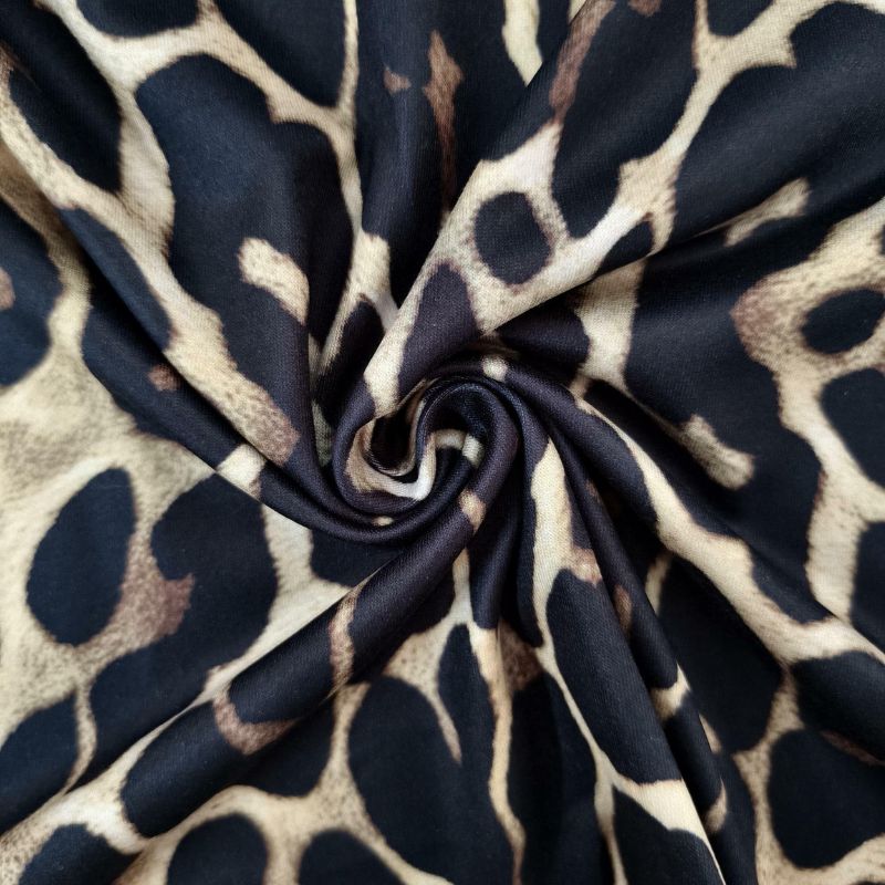 Summer Casual Women's Vintage Style Leopard Printed Cotton Blouse with Adjustable Strap Detailing-CF50088