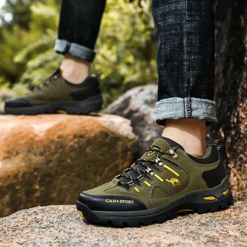 Hot Sale Mens Hiking Shoes Large Size 45 NonSlip Outdoor Men Sneakers Trainers Breathable Camping Trekking Boots For Men Walk J251007