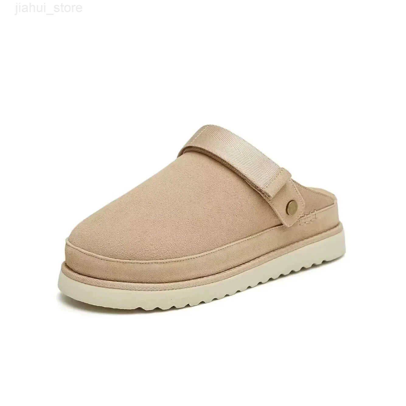 Platform Fluffy Slippers Women House Flats Fashion Plush Winter Designer Shoes Ladies Home Elegant Casual Footwear Large Size 43 M251007