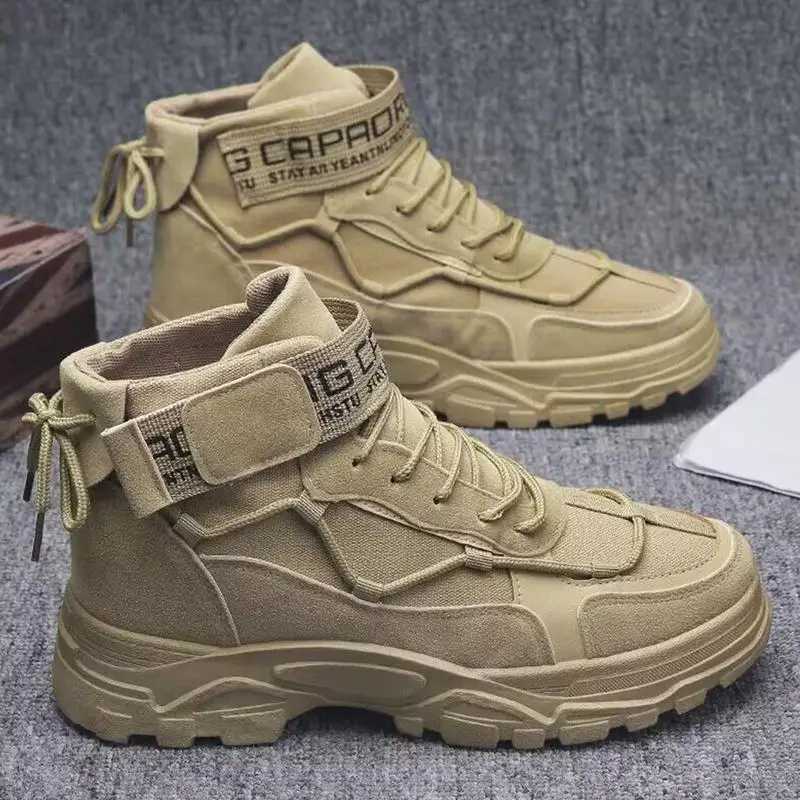 Mens High Top Hiking Boots NonSlip Outdoor Trekking Tactical Military Boots Ankle Protctor Camping Climbing Biking Work Shoes J251007