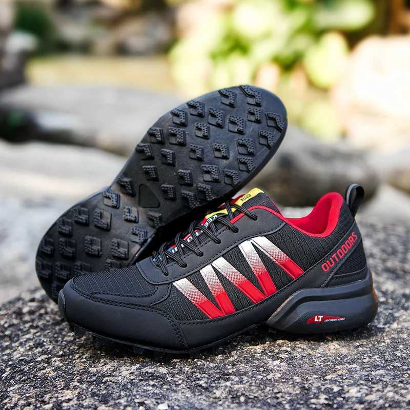 Mens Waterproof Hiking Shoes Outdoor Training Shoes Lace Up Climbing Shoes Womens Hiking Sneakers Walking Hunting Tactical Shoes J251007