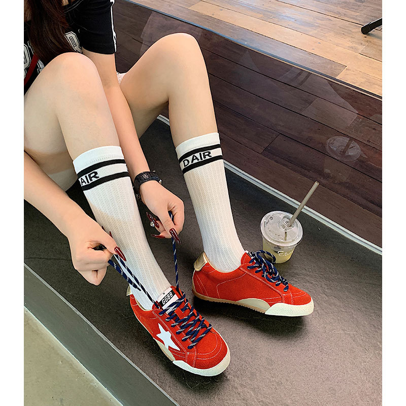 Premium Luxury Shoes 2025 Women's Genuine Leather Sneakers with Star Print Breathable Soft Sole Flat Fashion Shoes Free Shipping