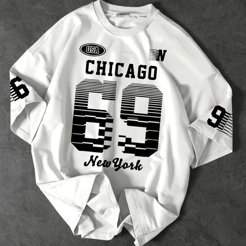 Vintage Inspired Urban Style Clothing Item - Embossed Numerals Plus Metropolis Artwork Across Both Genders-14