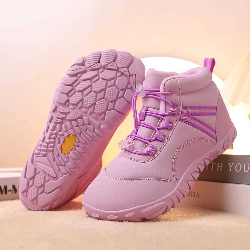 New Men Women Waterproof Barefoot Hiking Shoes Winter Warm Snow Boots Men Minimalist Sneakers Outdoor Trekking Climbing Boots J251007