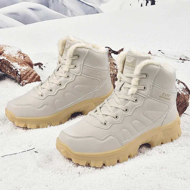 Winter Hiking Boots Mens High Top Waterproof Snow Boots Thick Plus Warm Mountain Climbing Ankle Boots Tourism Jogging Shoes J251007