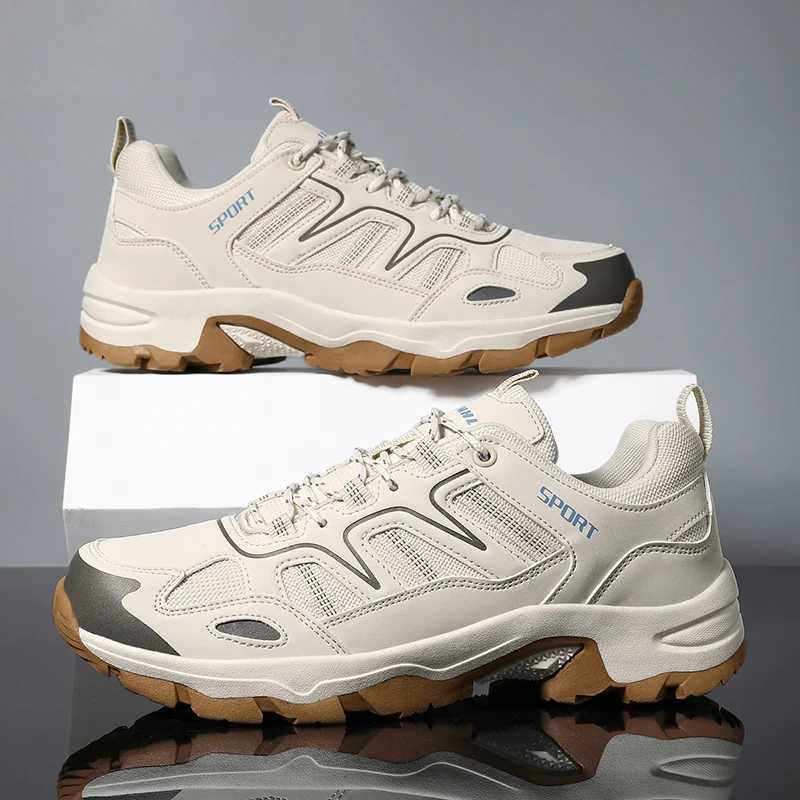 Mens Hiking Shoes Durable Outdoor Sport Men Trekking Wearresistant NonSlip Shoes LaceUp Climbing Hunting Sneakers Casual New J251007