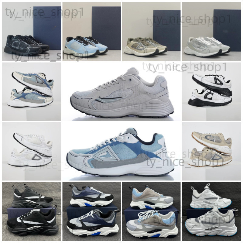 designer shoe diorb30 Lightweight Thick-Soled Height-Increasing Dad Shoes Color-Block Sneakers Casual Men's Shoes Women's Shoes Lace-Up Breath able Flats 5e48