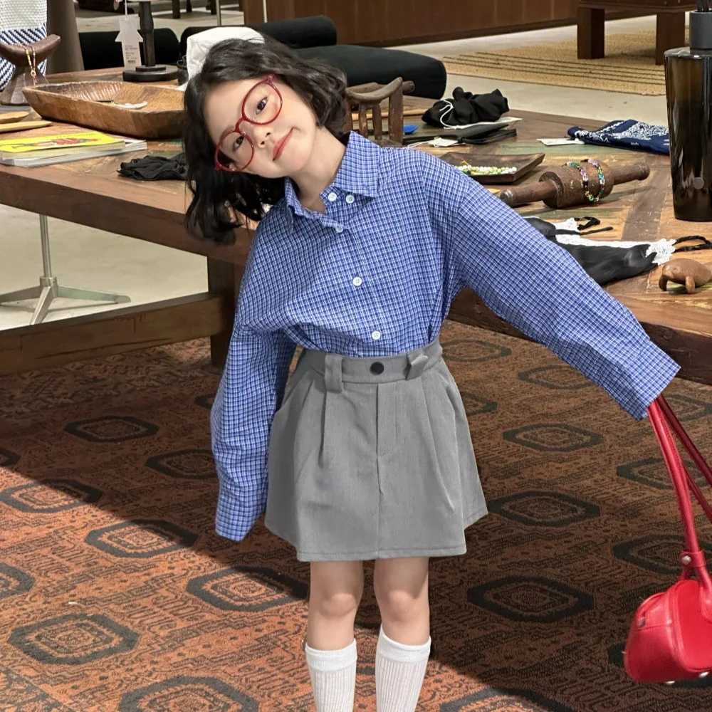 Girls Coat 2025 Autumn and Winter New Childrens Clothing Korean Style Girl Baby Loose Longsleeved Shirt Coat Casual Simple C251007