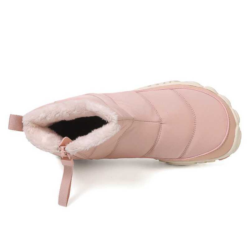 WomenMen Barefoot Snow Boots Warm Fur Shoes Non Slip Minimalist Ankle Boots Thermal Plush Shoes Comfortable for Hiking Walking J251007