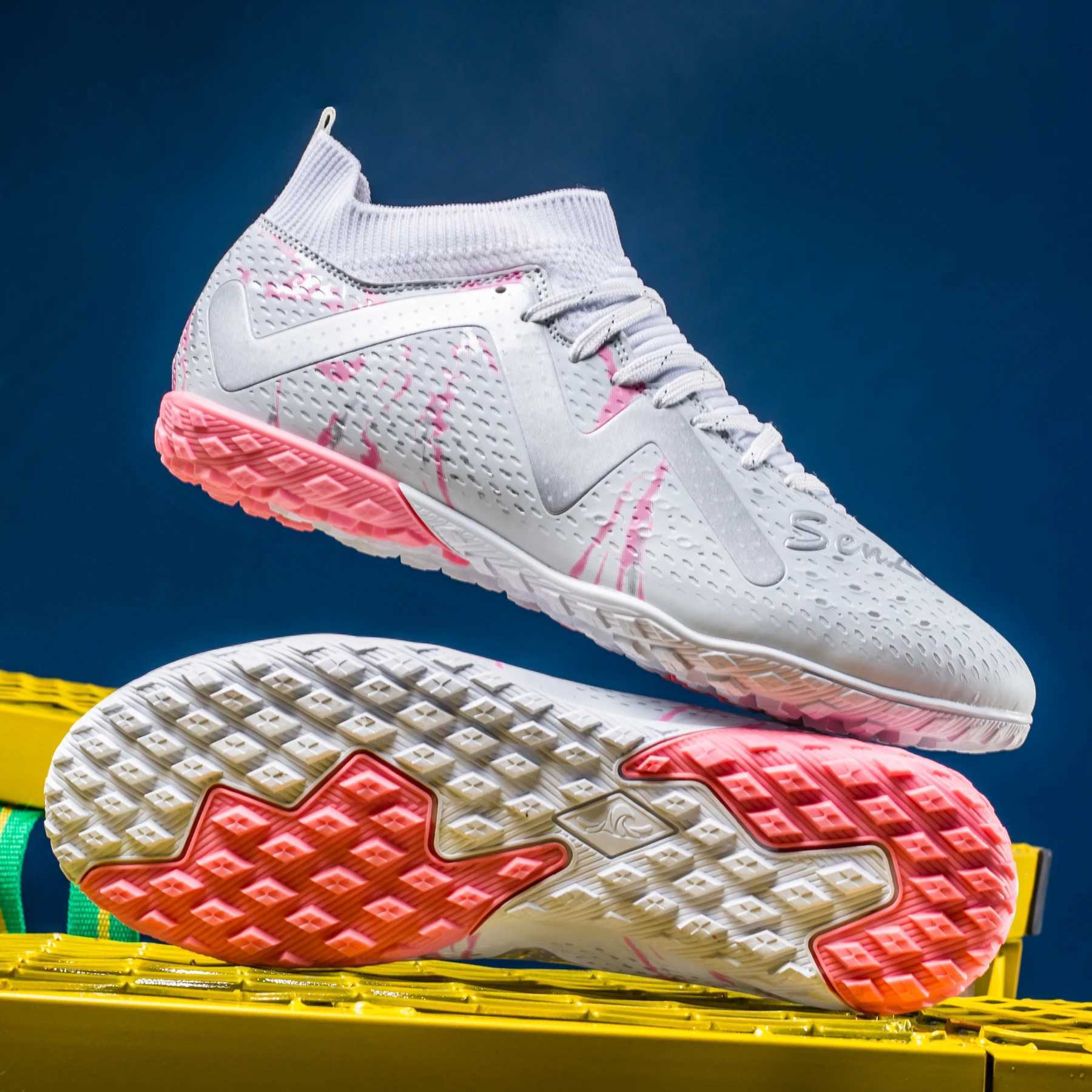 Mens Soccer Cleats Football Cleats for Mens Big Boys MidTop SpikesTF Shoes for Youth Professional Training Turf Sneaker J251007