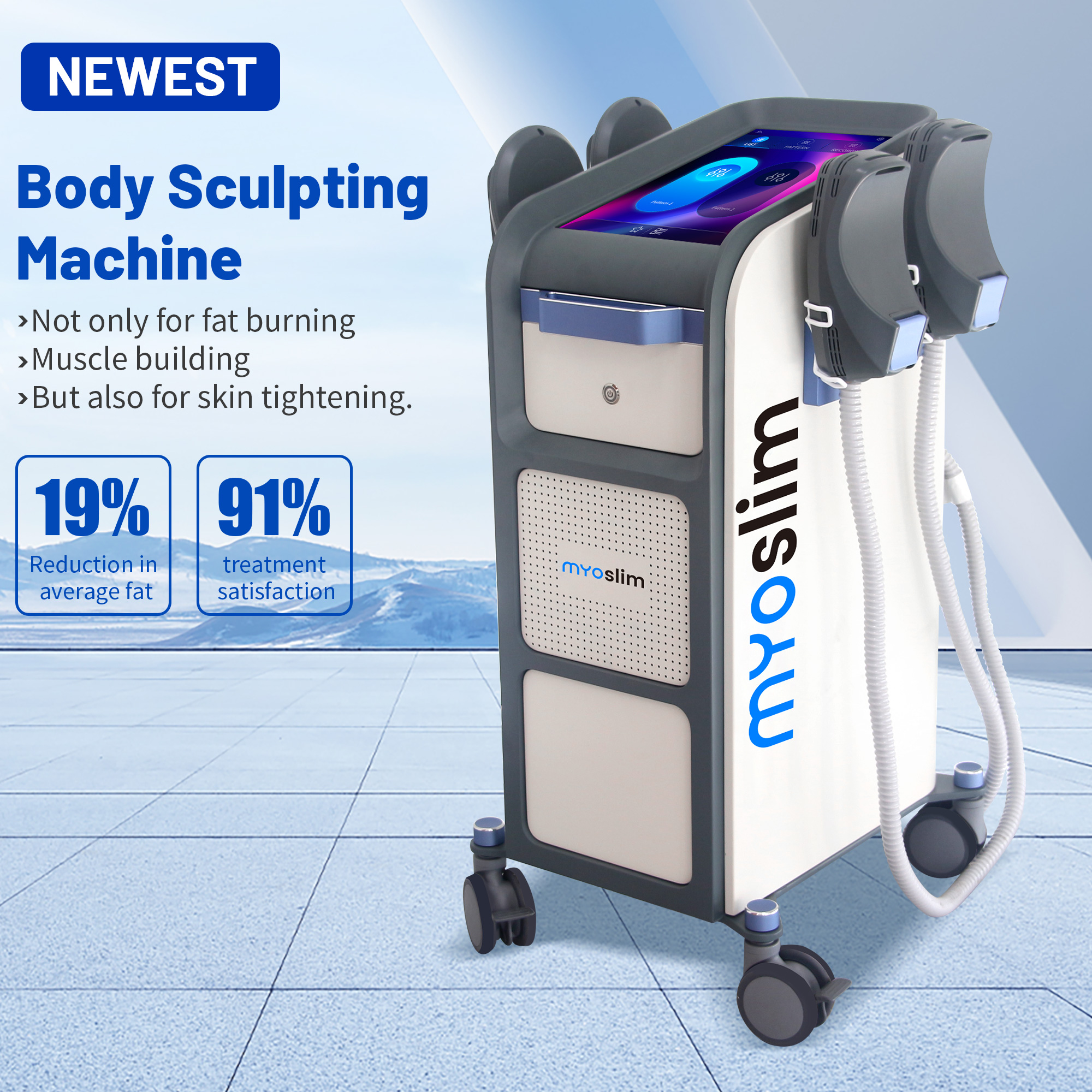 Professional EMS 6500W RF Machine Hi-EMT EMS Body Sculpting Fat Burning EMS Slimming Beauty New Equipment
