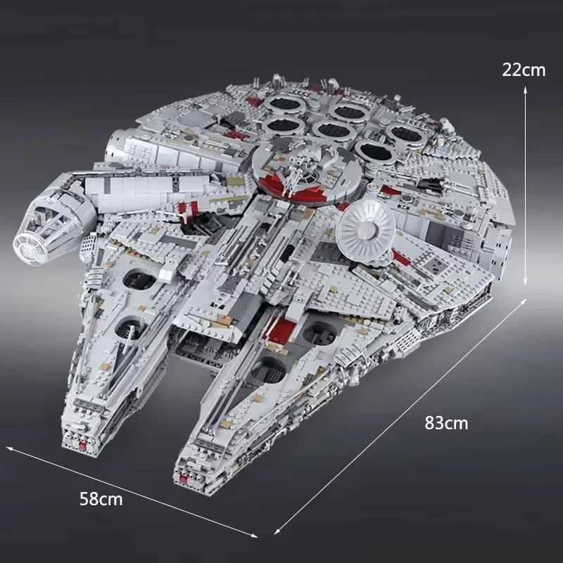 7541Pcs Millennium Falcon UCS Giant Ship Decoration Birthday Gift Brick Children Educational Toy Z251007