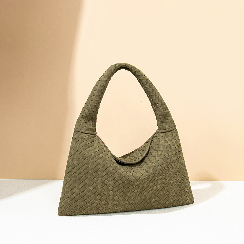 B Brand Early Spring New Woven Suede Nubuck Fashion Versatile Large Capacity Hobo High-end Underarm Bag
