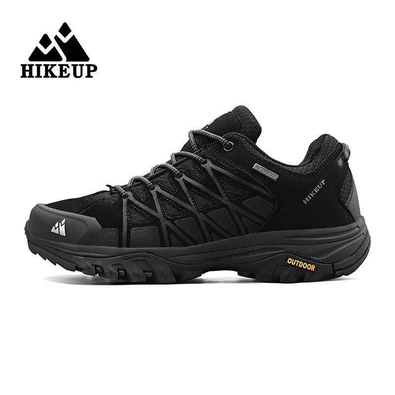 HIKEUP New Arrival Mens Hiking Shoes Breathable Lace Up Trekking Male Cushioning Outdoor Climbing Tourism Sneakers for Men J251007