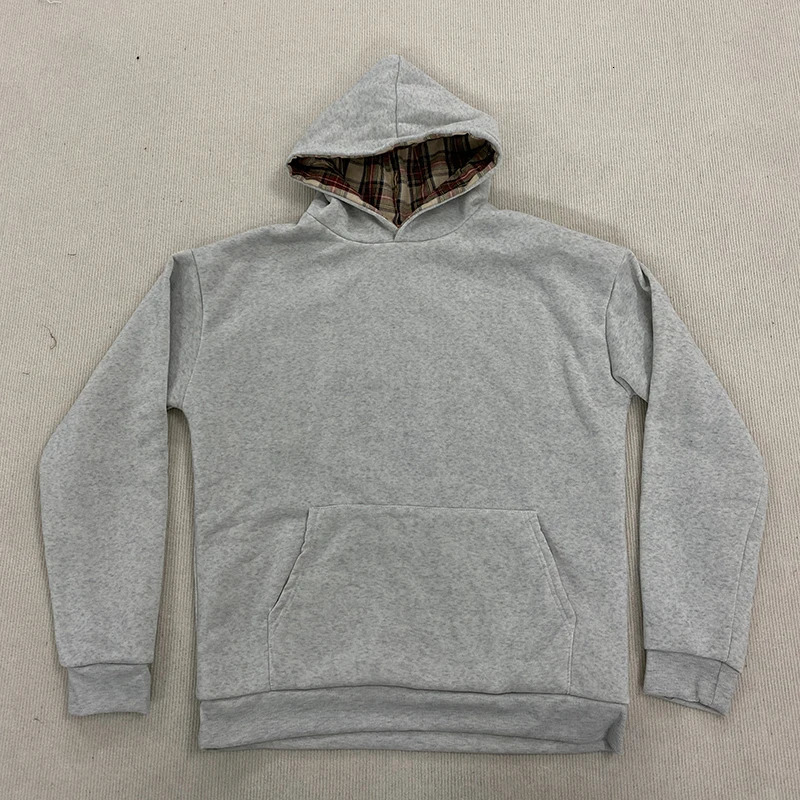 Unisex American HipHop Plaid Print Loose Hoodie Y2K Pullover for Autumn Winter Men Women 250929