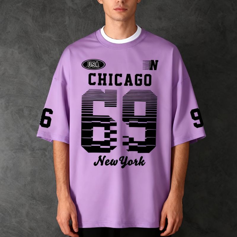 Vintage Inspired Urban Style Clothing Item - Embossed Numerals Plus Metropolis Artwork Across Both Genders-14