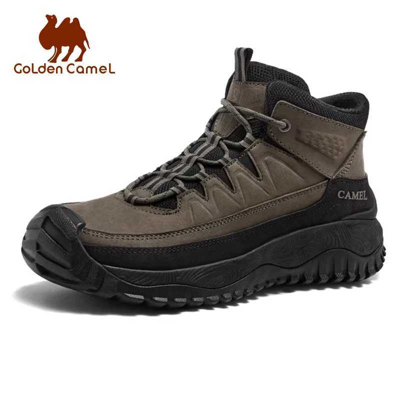 GOLDEN CAMEL Mens Hightop Hiking Shoes Antislip Wearresistant Mountaineering Boots Casual Sports Shoes for Men 2025 Winter J251007