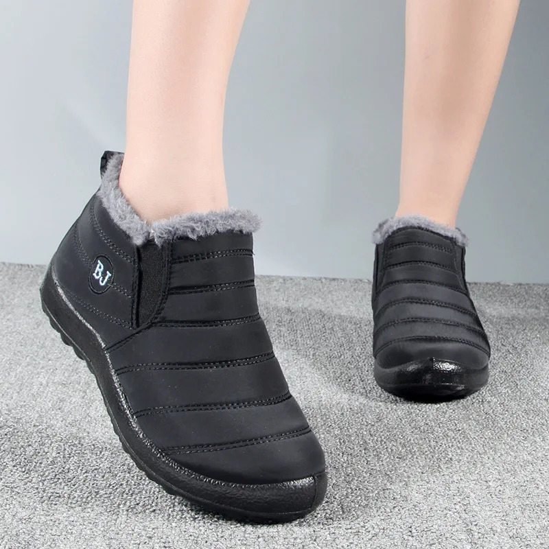 Snow Women Boots Fashion Unisex Shoes Slip On Platform Shoes For Women Ankle Boots Waterproof Plush Winter Shoes Botas Mujer 250930
