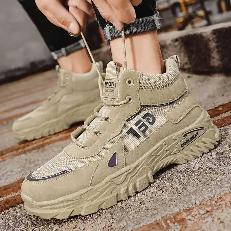 Fashionable Trendy Martin Boots High Top Casual American Style Motorcycle Safety Shoes Spring Autumn Workwear Mens Footwear J251007